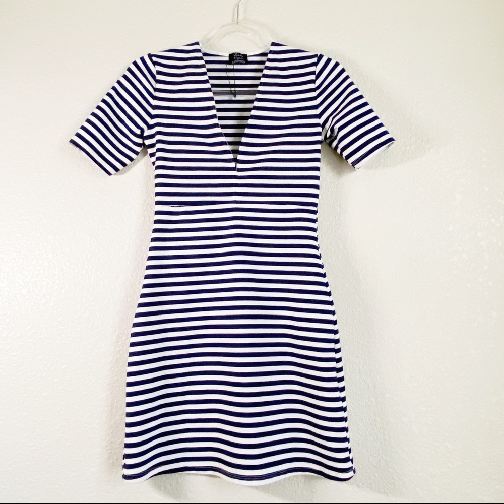 Zara Navy Striped Dress